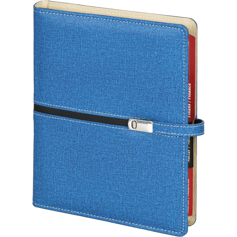 Metal Tokalı Termo Deri Organizer Ajanda -04064, Lacivert, 18 x 23 cm