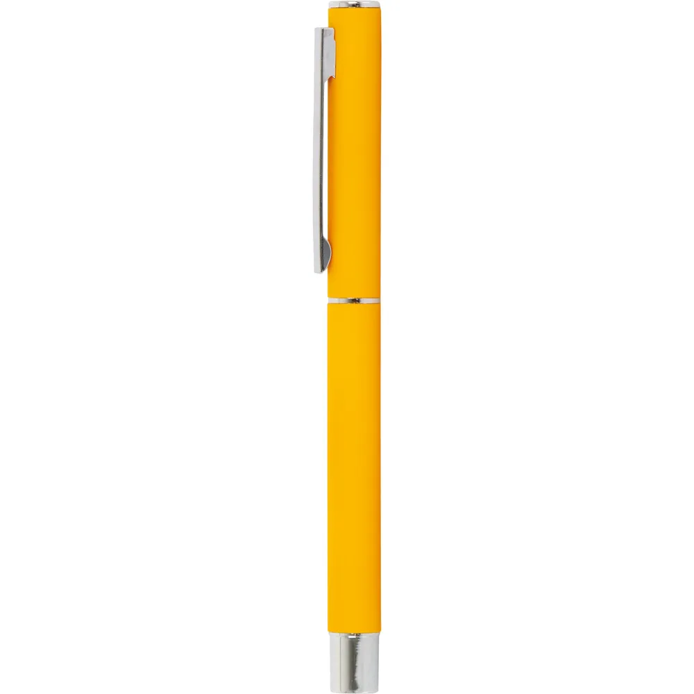 Rubber Gövdeli Metal Roller Kalem -03047, Sarı Gövde
