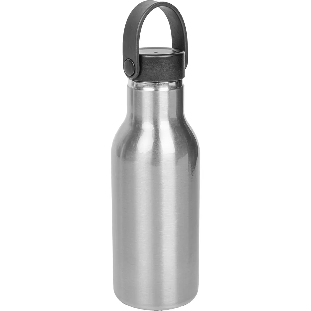 Taşıma Kulplu Çelik Termos 360 ml -03115, Gümüş Kapak ve Kulp Detayı