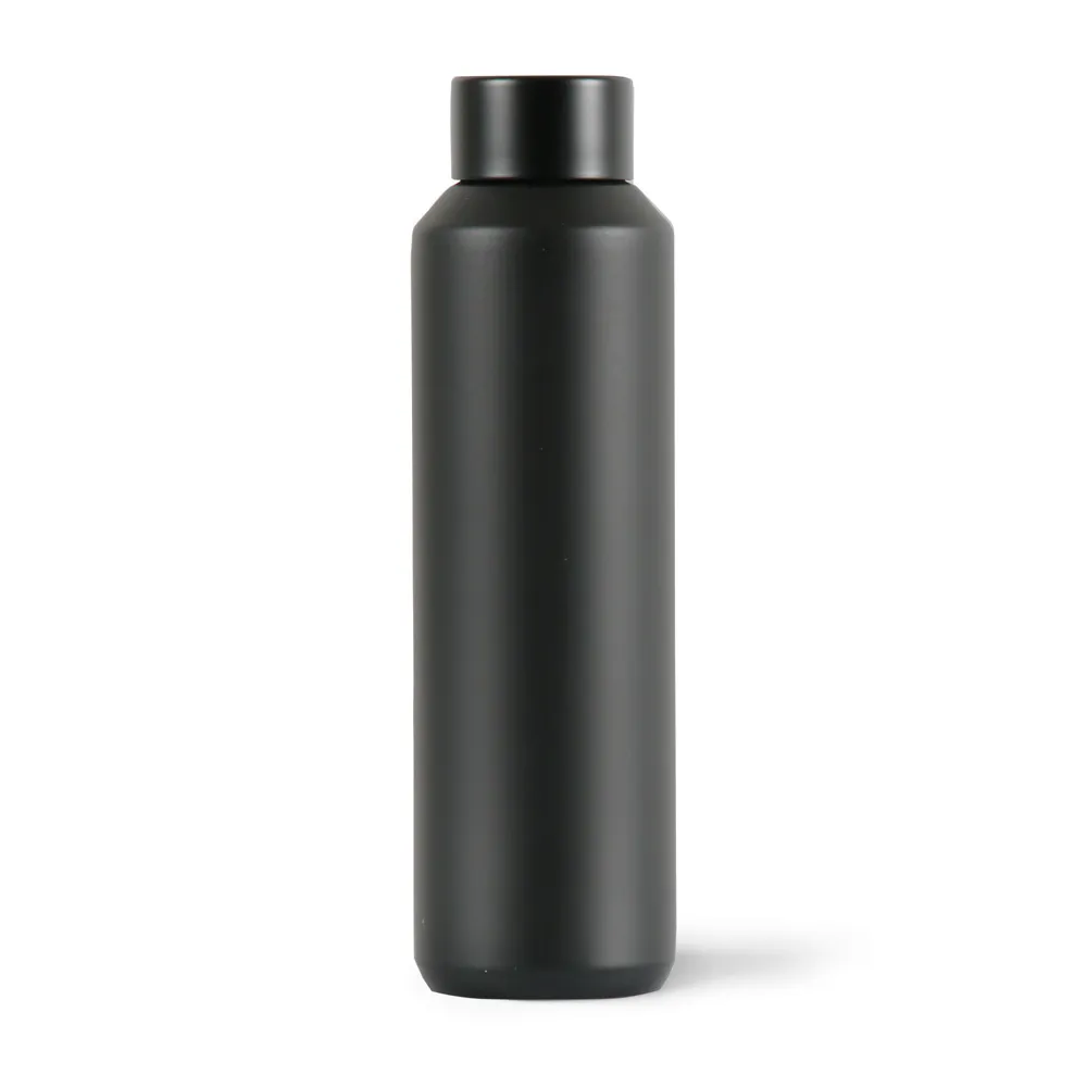 600 ml Paslanmaz Çelik Termos 7x25 cm -03124, Siyah Renk
