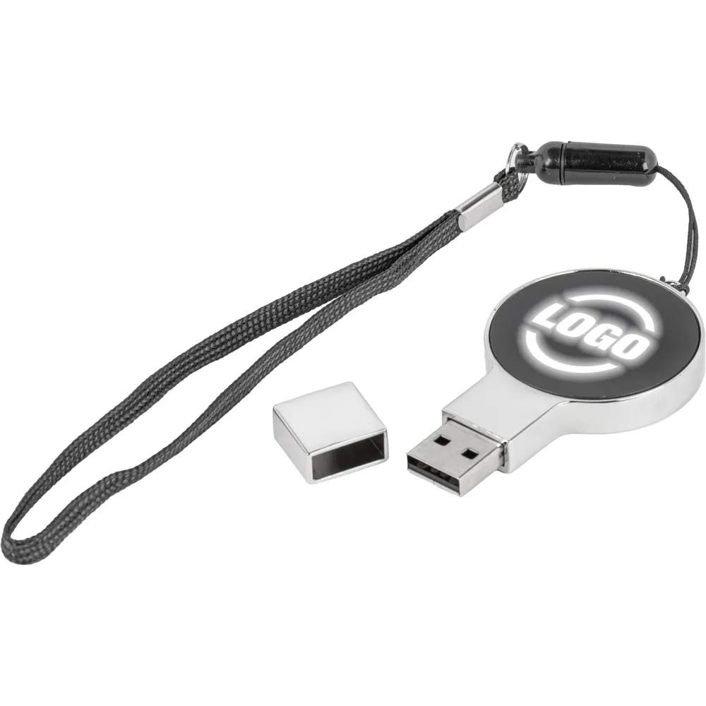 Işıklı Metal USB Bellek 16 GB -03160 Metal Kutulu Sunum