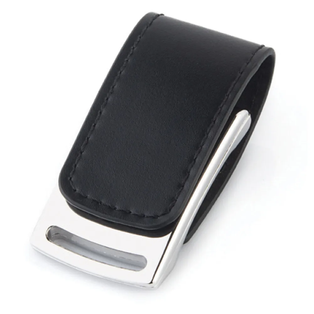 Metal Kutulu Deri USB Bellek 16 GB -03171 Özel Metal Kutusu