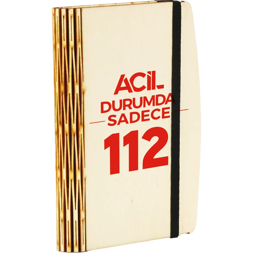 Ahşap Kapaklı Doğa Dostu Notluk 10x13.5 cm -03180 Genel Görünüm