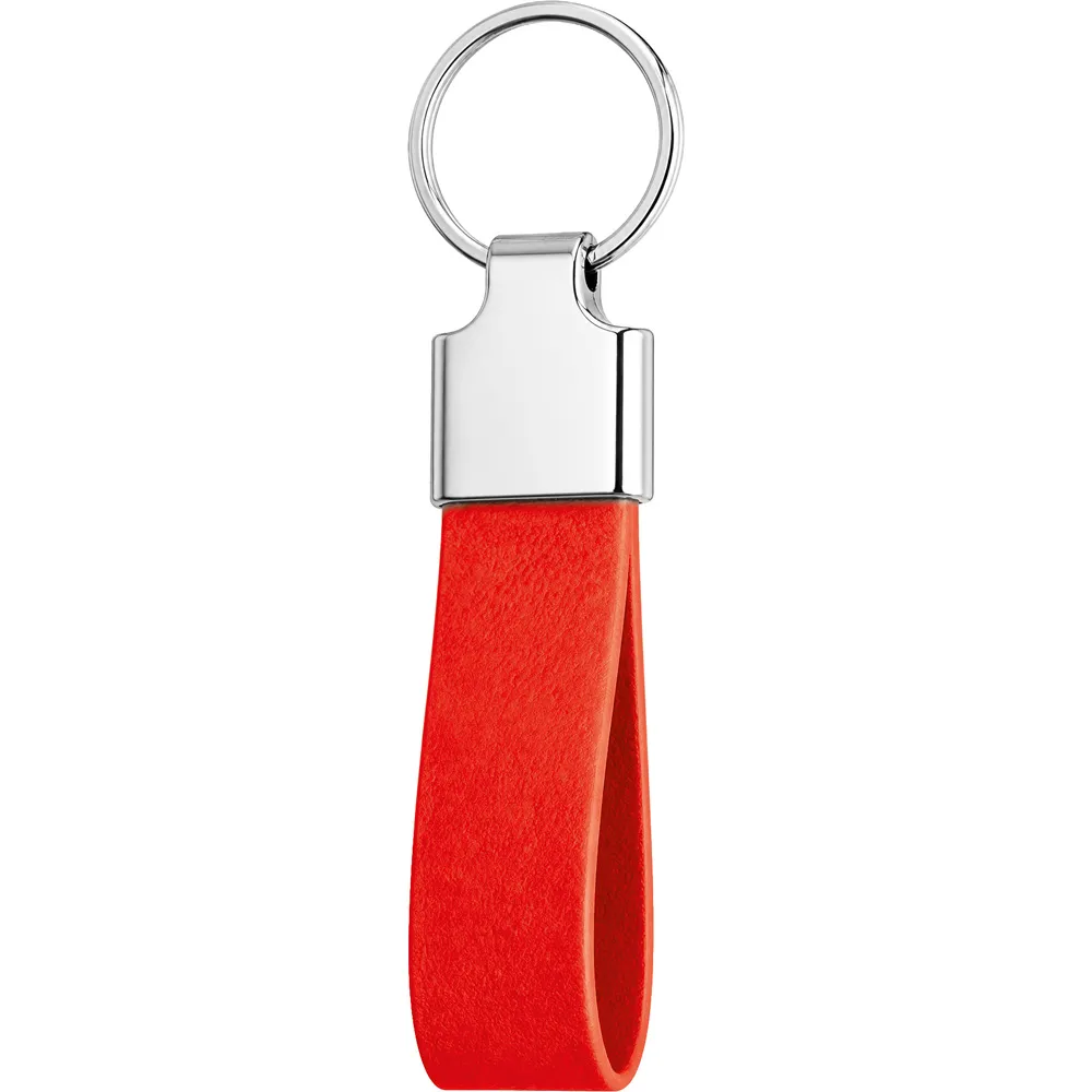 Çift Yönlü Deri Anahtarlık -03253, Kırmızı, 2,3 x 11,9 cm Detay Görünümü