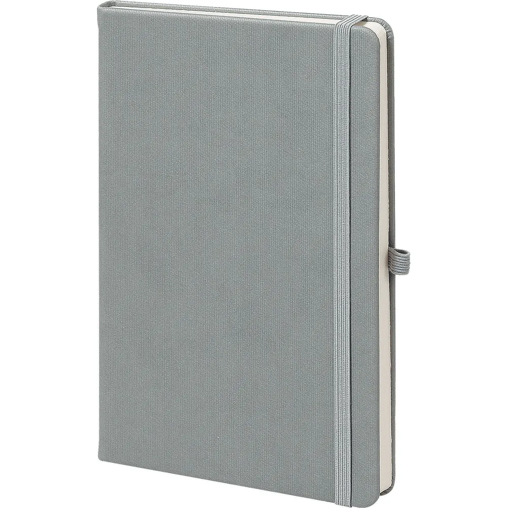 Termo Deri Kalem Tutuculu Çizgili Tarihsiz Defter -03353, Gri Genel Görünüm
