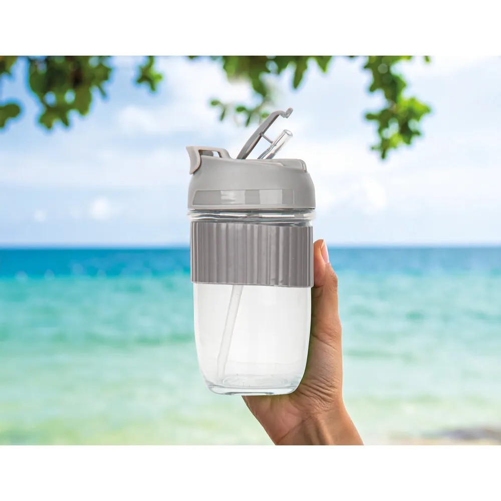 Emzikli Cam Matara 500 ml 8.5x17.5 cm -03360