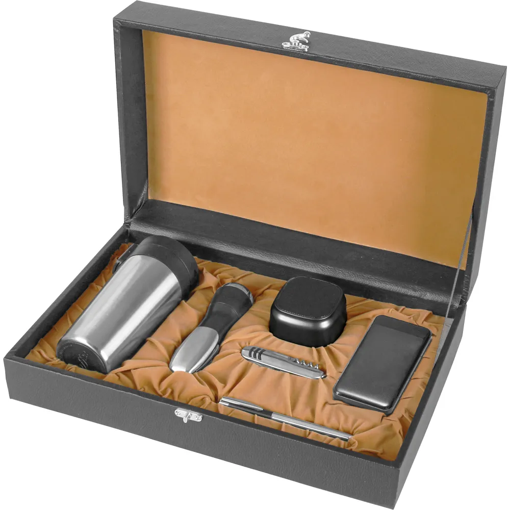 Deri Kutulu VIP Hediyelik Set -03470, Genel Ürün Görünümü, 40 x 25 x 11 cm