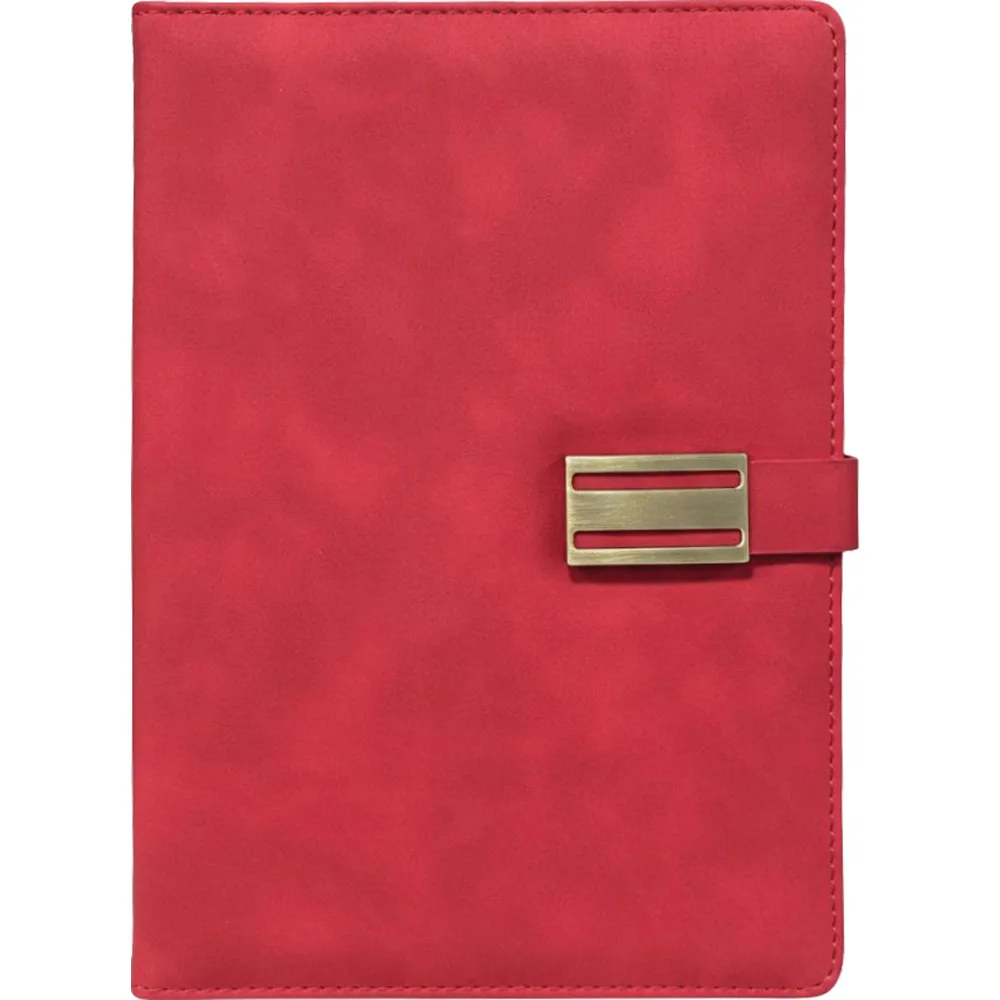 Termo Deri Metal Tokalı Tarihsiz Defter -03475 Kırmızı Genel Görünüm