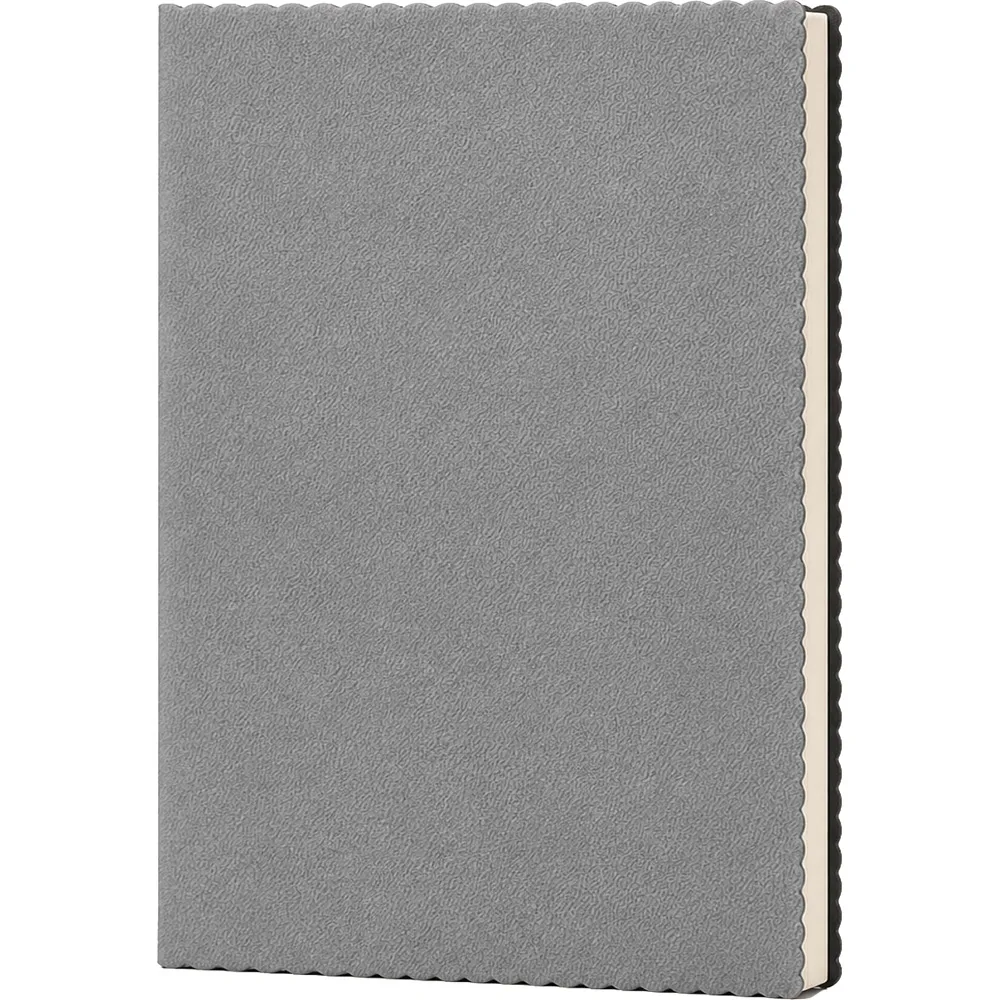 Termo Deri Yumuşak Kapak Çizgili Tarihsiz Defter -03476, Füme, 14 x 21 cm