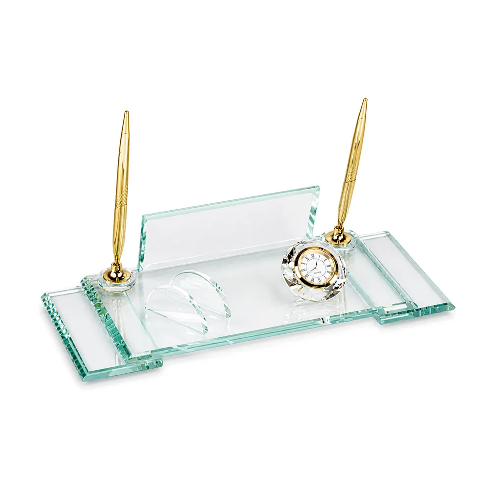 12x29 cm Kristal Masa Seti -03565 Ofis Masa Düzeni