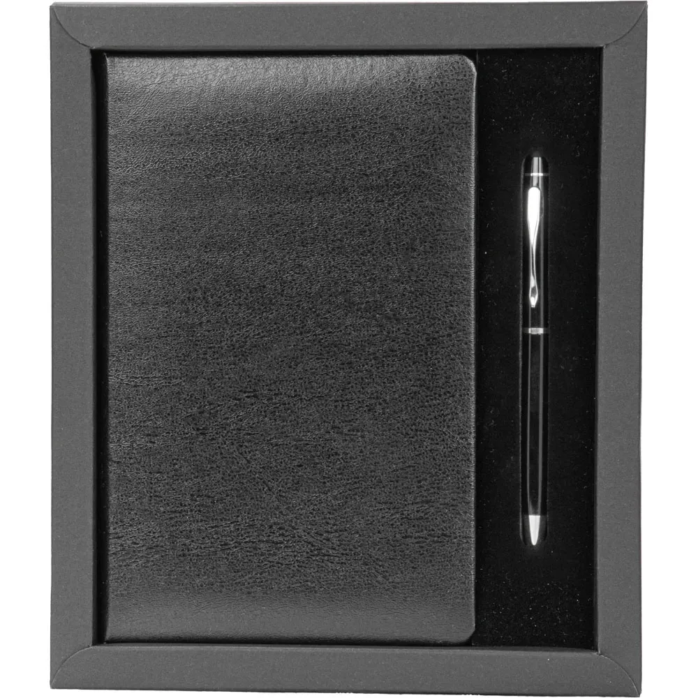 Cilt Bezi Defter ve Roller Kalemli Hediyelik Set -03600, Parlak Set Sunumu