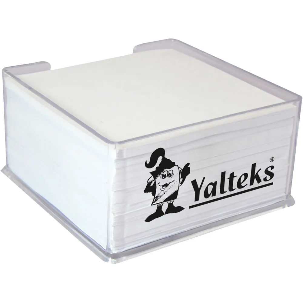 9x9x5 cm Masaüstü Notluk -03611, Beyaz Gövde
