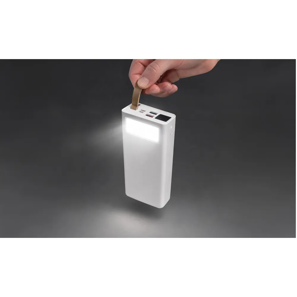 20.000 mAh LCD Göstergeli Fenerli Powerbank -03684 Genel Çekim