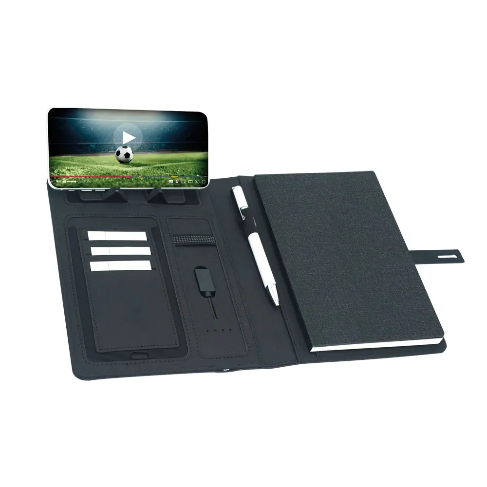 Işıklı PU Deri 6500 mAh Organizer Powerbank -03692 Detay Görünüm