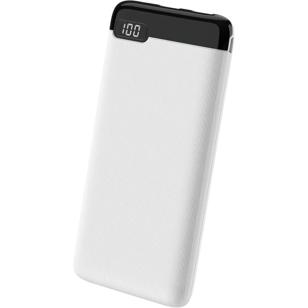 10.000 mAh Çift USB Çıkışlı ABS Powerbank -03705, Beyaz Kasa