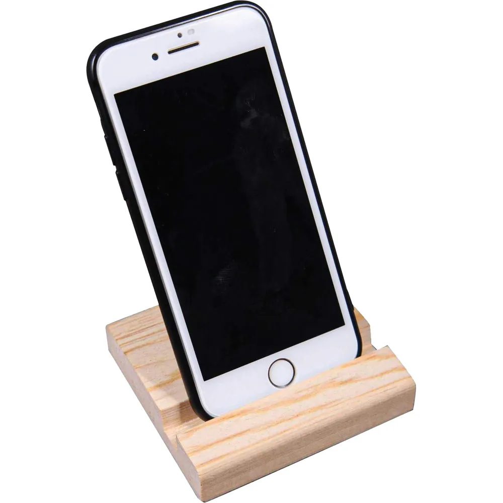 Ahşap Masaüstü Telefon Standı -03750 Ahşap Yüzey ve Yuva Detayı