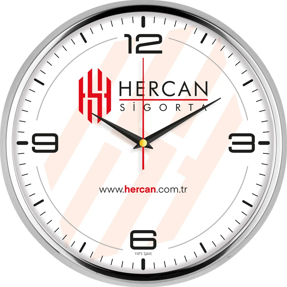 Paslanmaz Metal Çerçeve Duvar Saati 31 cm -04015 Detay Görünümü