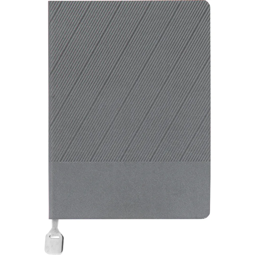 Yumuşak Kapak Metal Tokalı Termo Deri Tarihsiz Defter -04074, Gri 15.5 x 21.5 cm