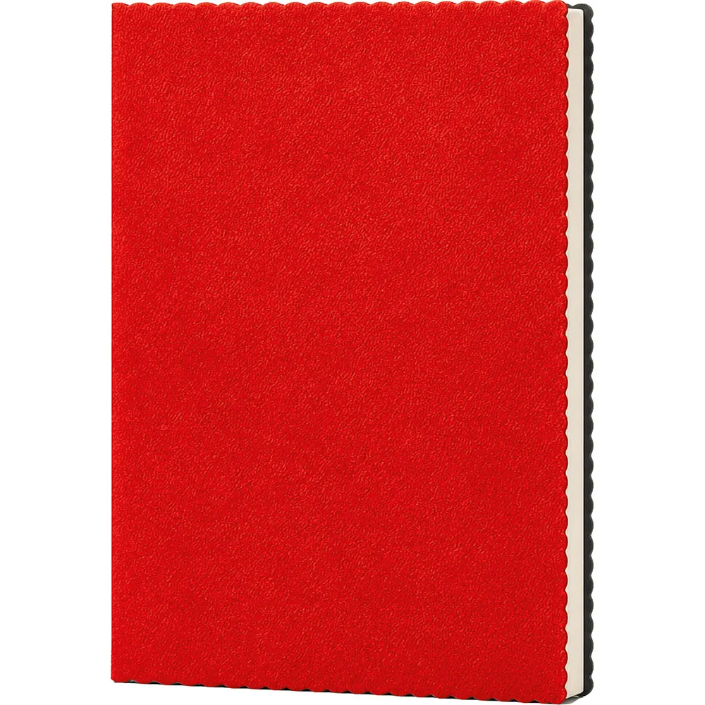 Termo Deri Yumuşak Kapak Çizgili Tarihsiz Defter -03476, Kırmızı, 14 x 21 cm