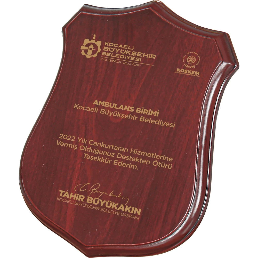 Logo Baskılı Promosyon Ahşap Plaket BK-75 - bk 76