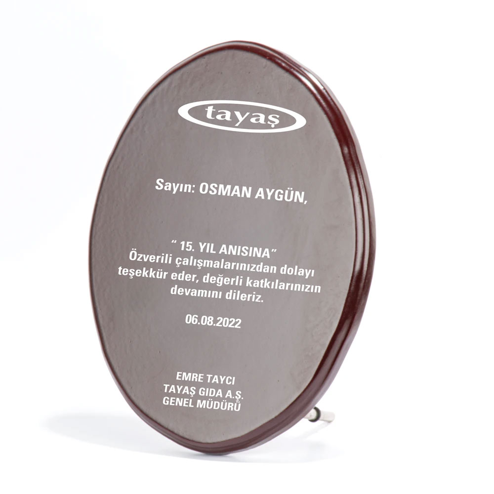 Logo Baskılı Promosyon Ahşap Plaket BK-77 - bk 77