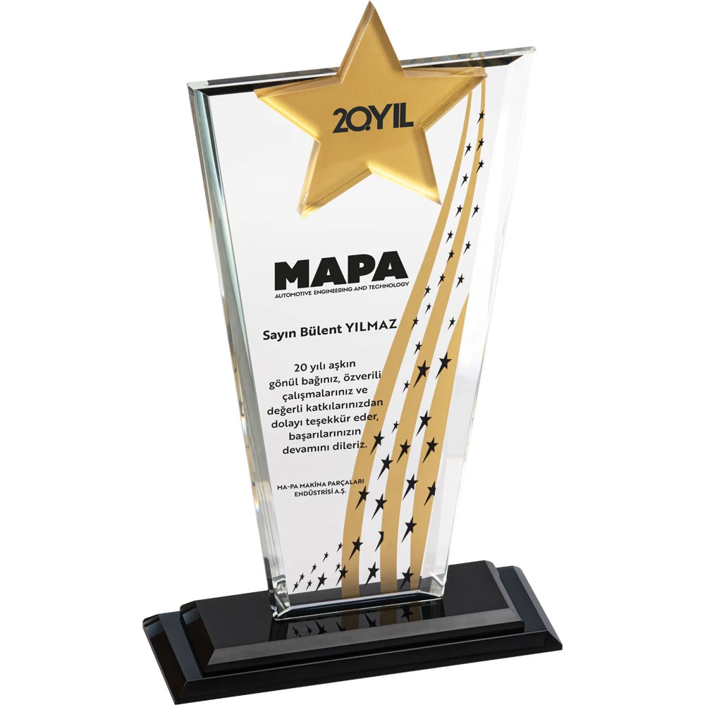 Logo Baskılı Promosyon Kristal Plaket EKT-225 - ekt 225