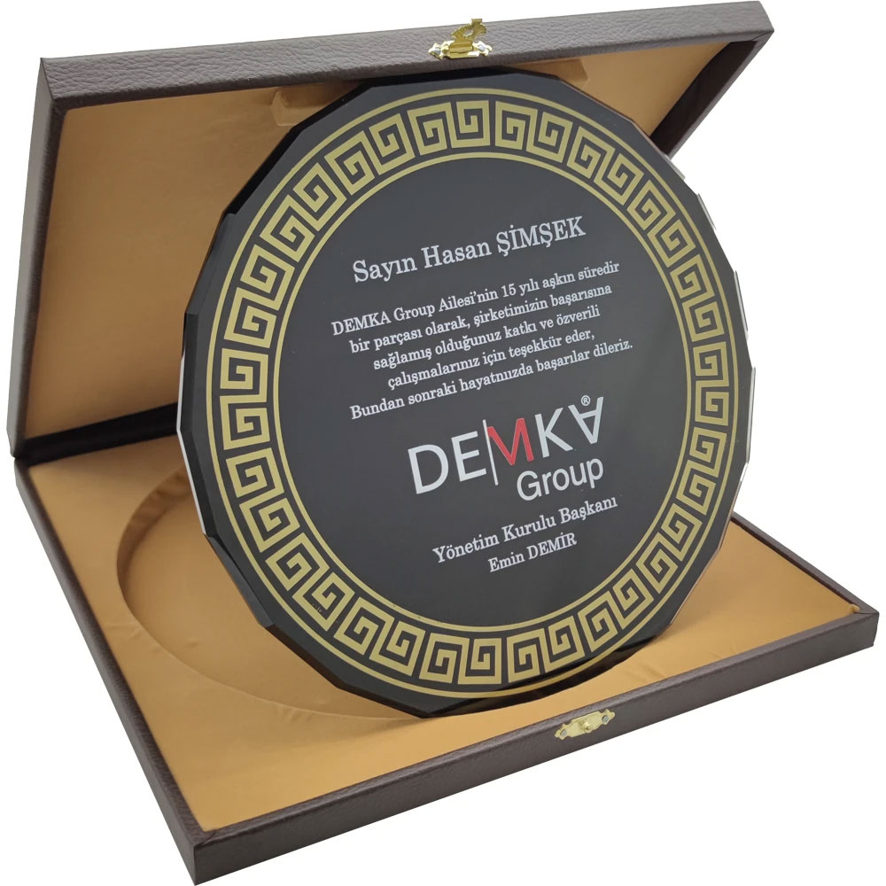 Logo Baskılı Promosyon Kutulu Kristal Plaket EKT-510 - ekt 510