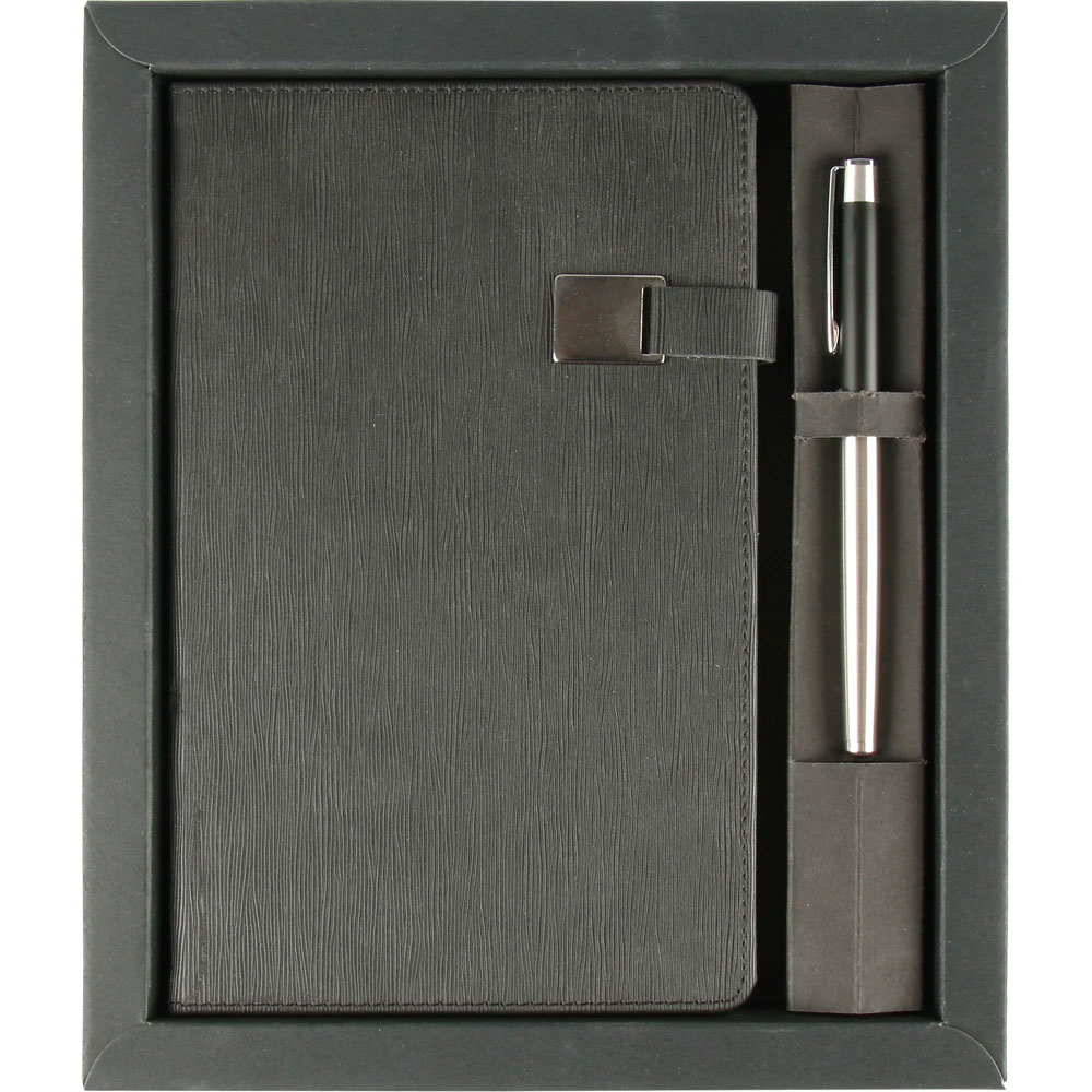 Logo Baskılı Promosyon Hediyelik Set Siyah Bayburt-S - bayburt siyah