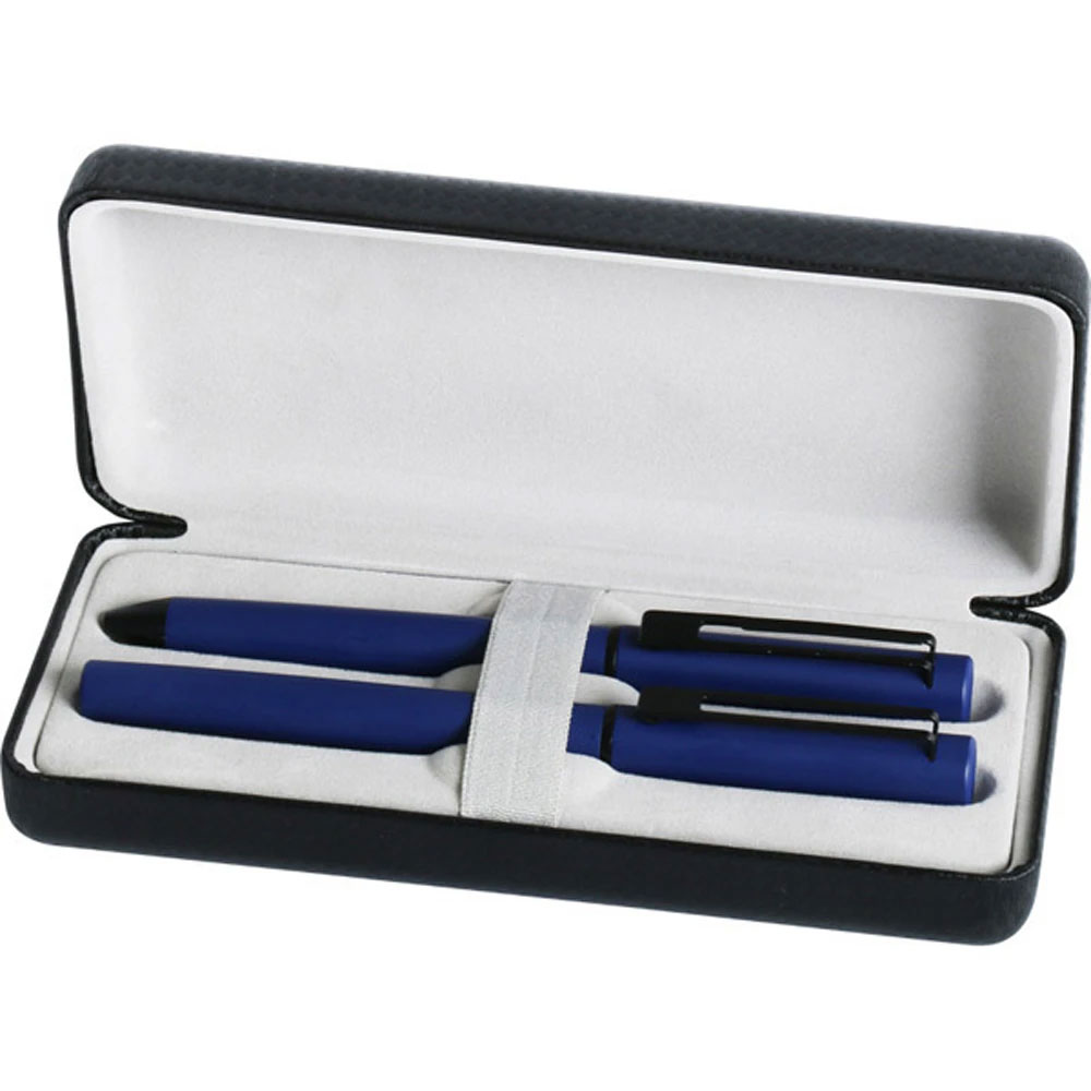 Logo Baskılı Promosyon Roller ve Tükenmez Kalem Lacivert 0505-75-L - 0505 75 lacivert acik kutu