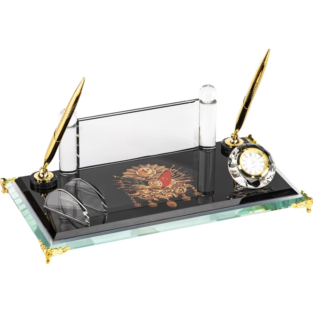 Logo Baskılı Promosyon Kristal Masa Seti KM-25 - km 25