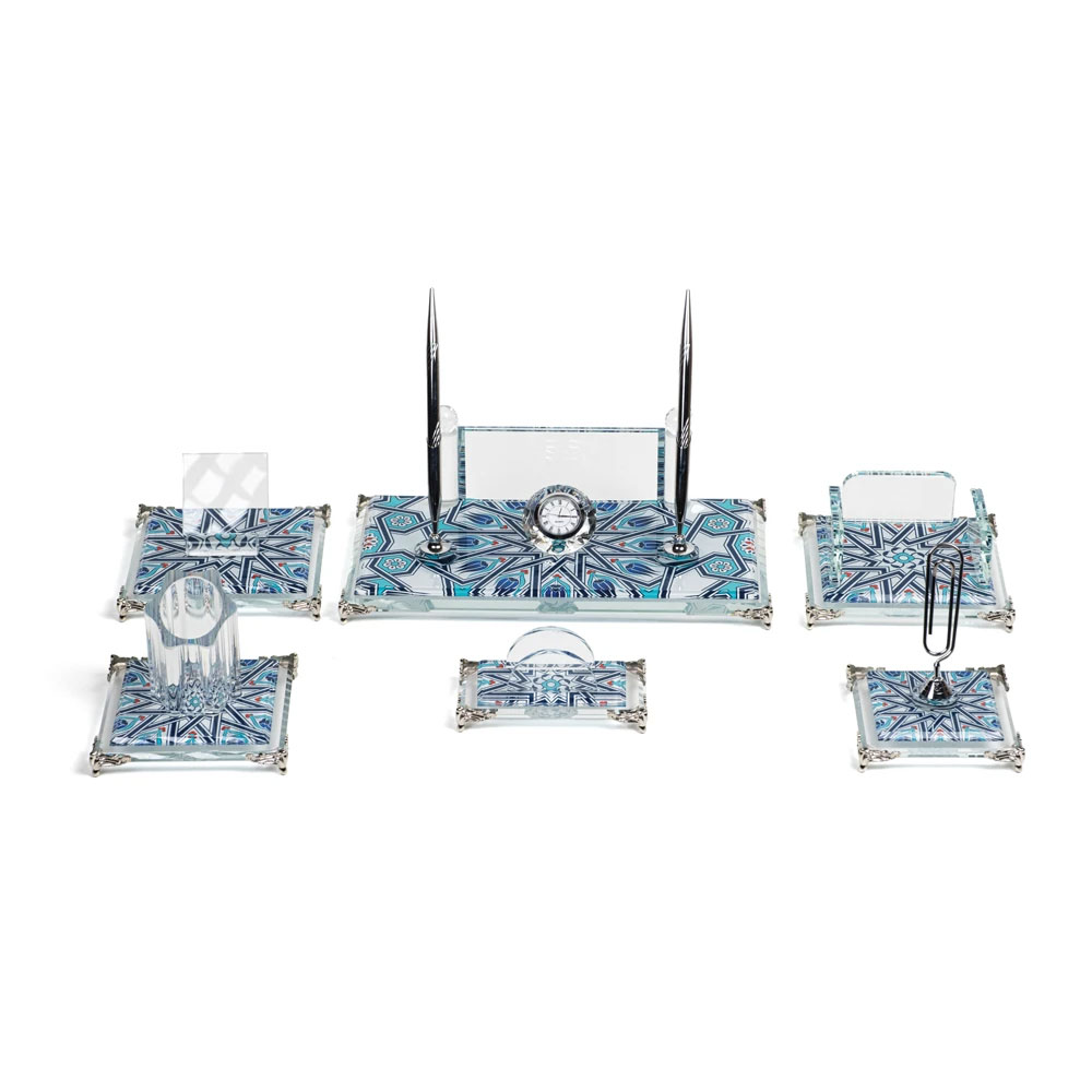 Logo Baskılı Promosyon Masa Seti W530 Ebru - 5005 ebru 4