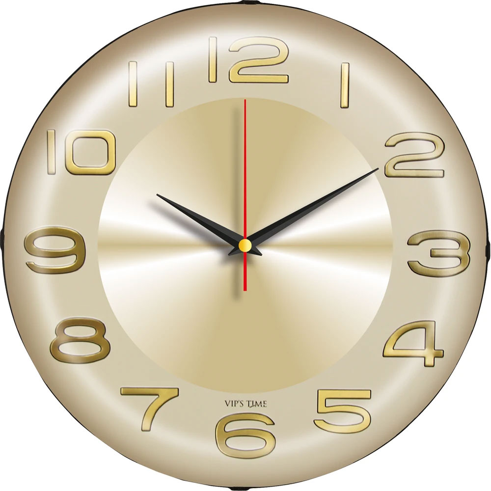 Logo Baskılı Promosyon Bombe Cam Duvar Saati V30-529-AM - 529 bam