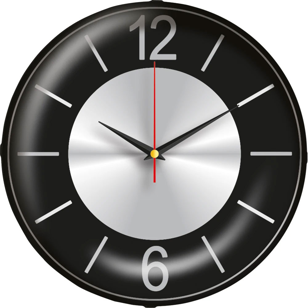 Logo Baskılı Promosyon Bombe Cam Duvar Saati V30-529-SGM - 529 sgm