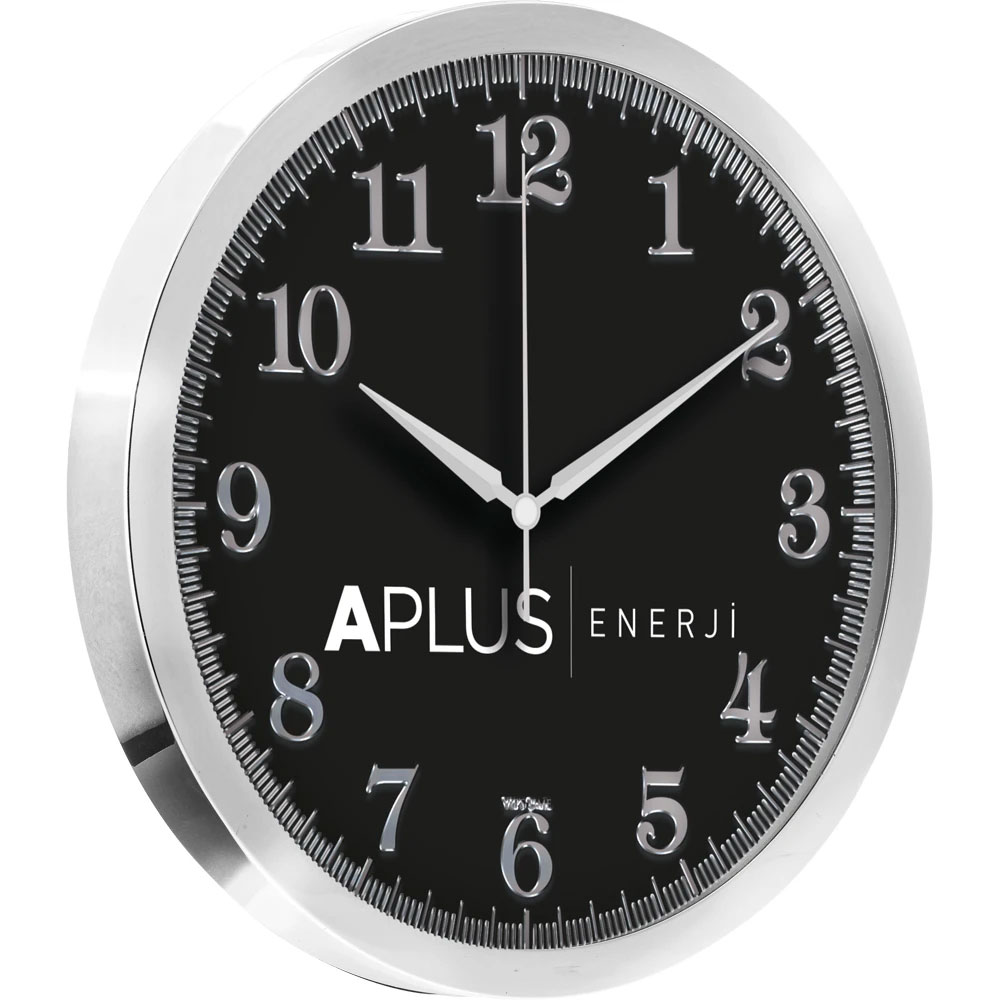 Logo Baskılı Promosyon Metal Duvar Saati V30-980-GV - 980 gv