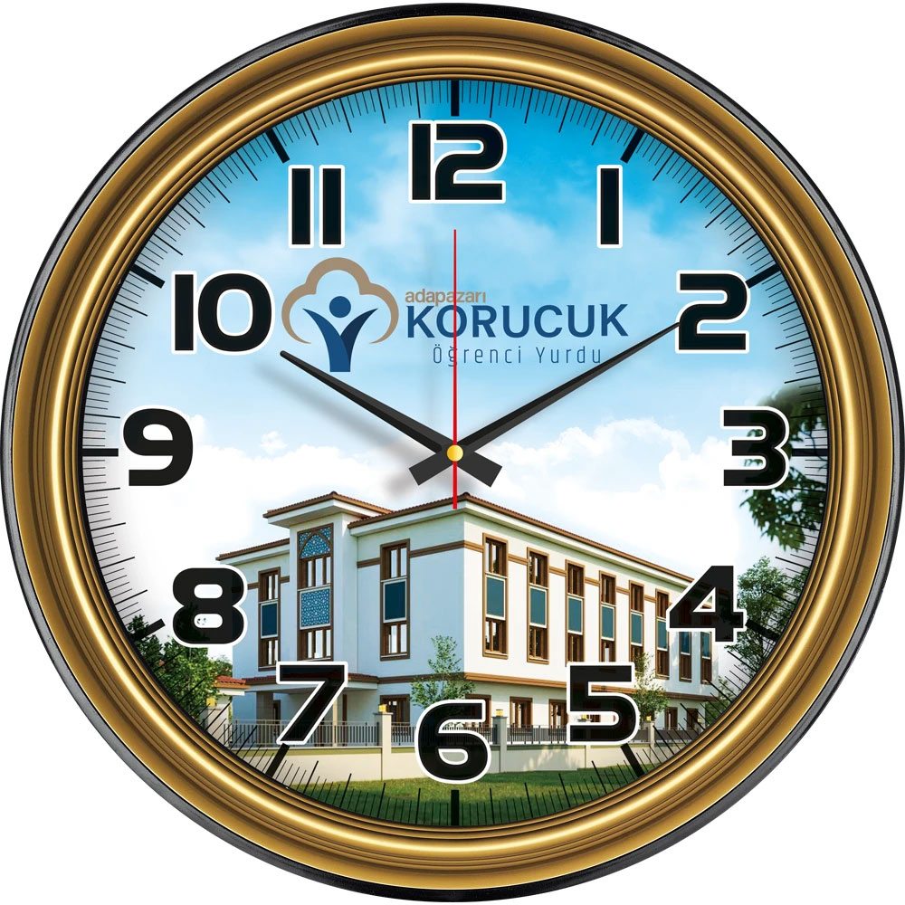 Logo Baskılı Promosyon Plastik Duvar Saati V30-504-A - 504 a