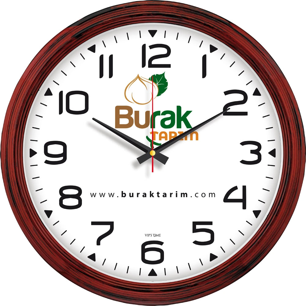 Logo Baskılı Promosyon Plastik Duvar Saati V30-504-AH - 504 ah