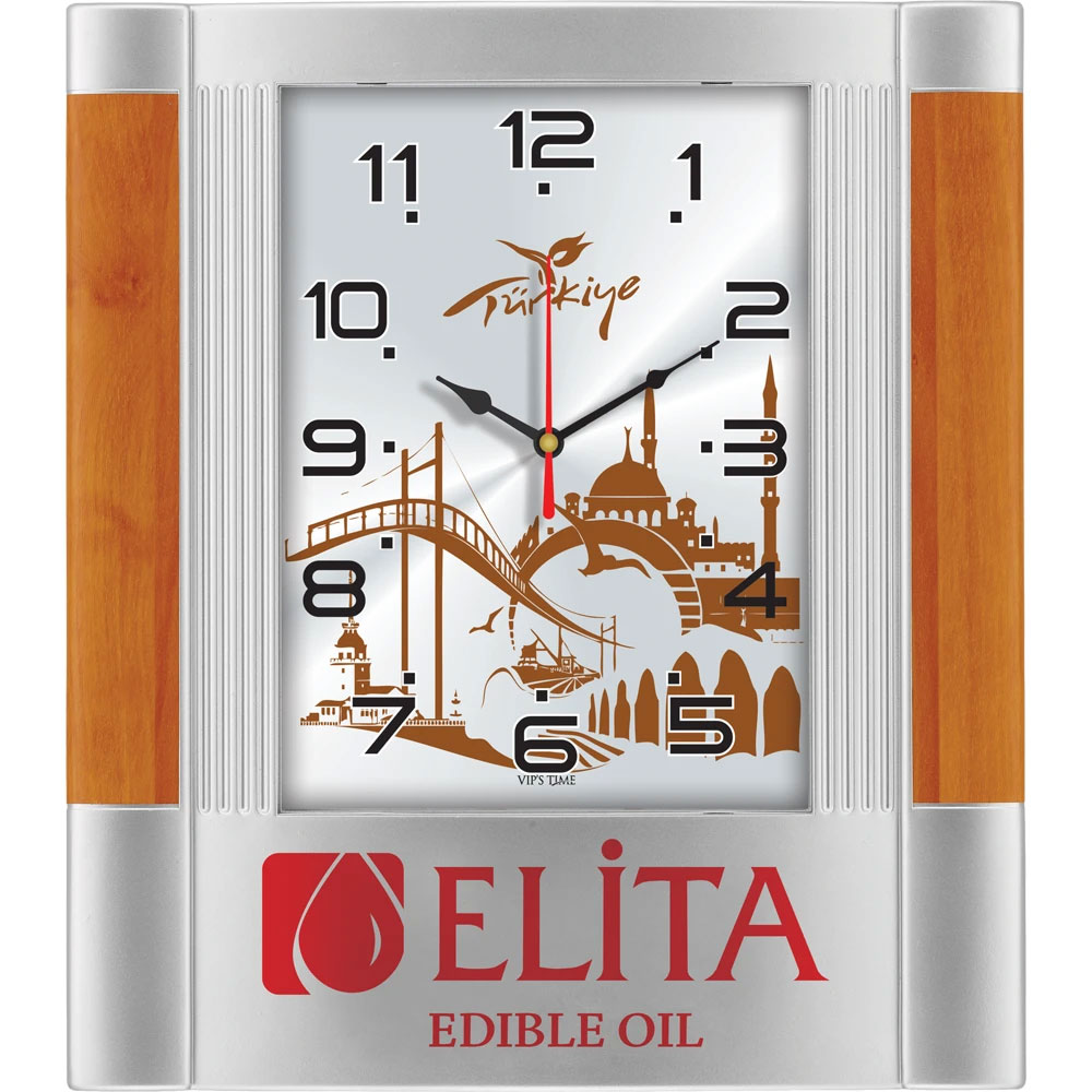 Logo Baskılı Promosyon Plastik Duvar Saati V30-508 - 508 t