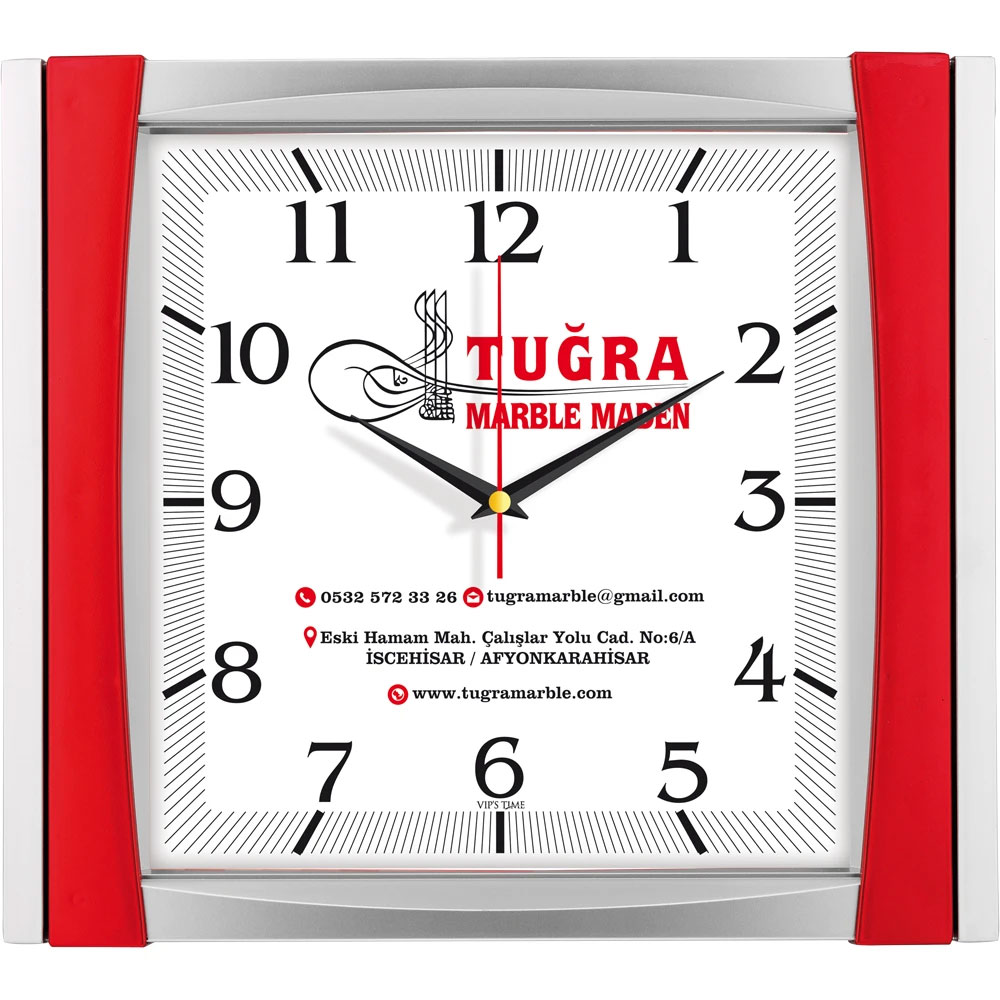 Logo Baskılı Promosyon Plastik Duvar Saati V30-515-K - 515 k