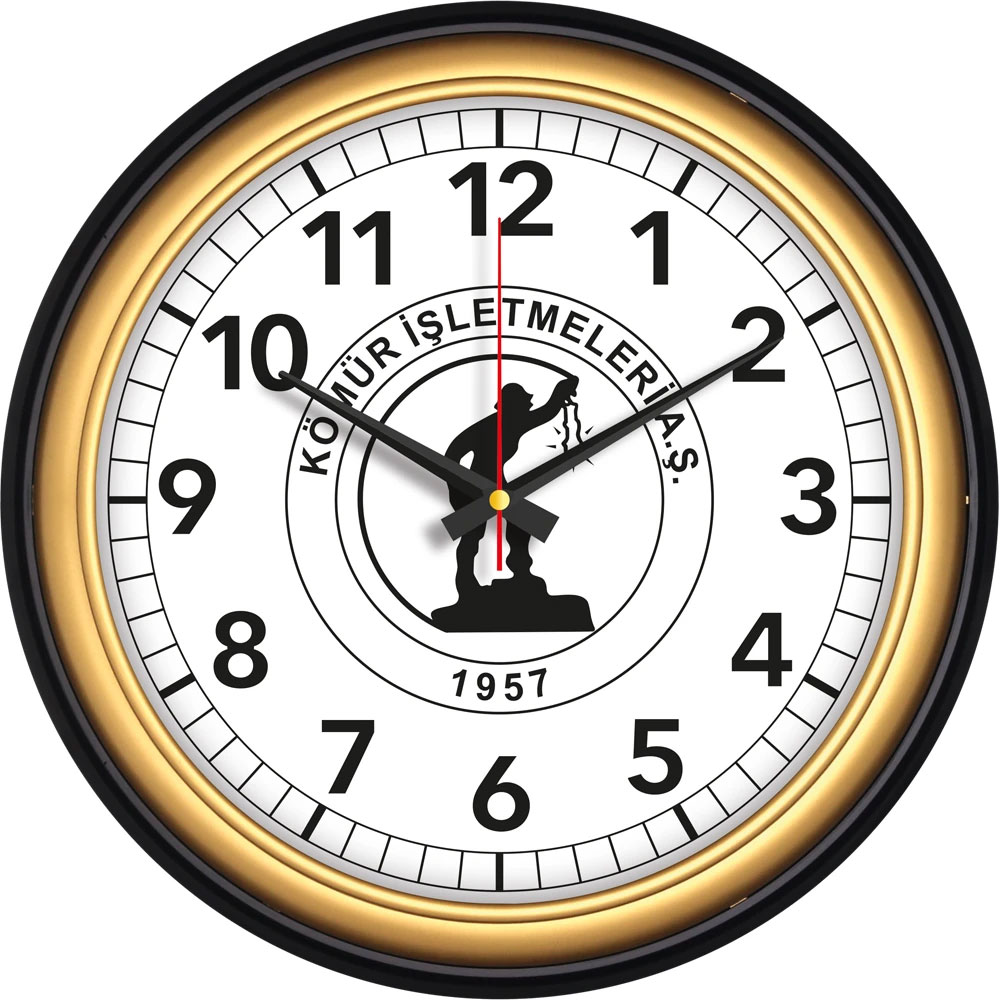 Logo Baskılı Promosyon Plastik Duvar Saati V30-523-SA - 523 a