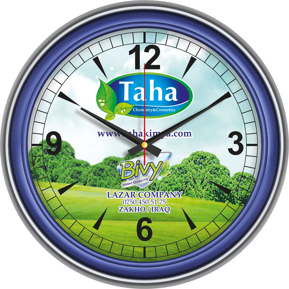 Logo Baskılı Promosyon Plastik Duvar Saati V30-523-GL - 523 gl