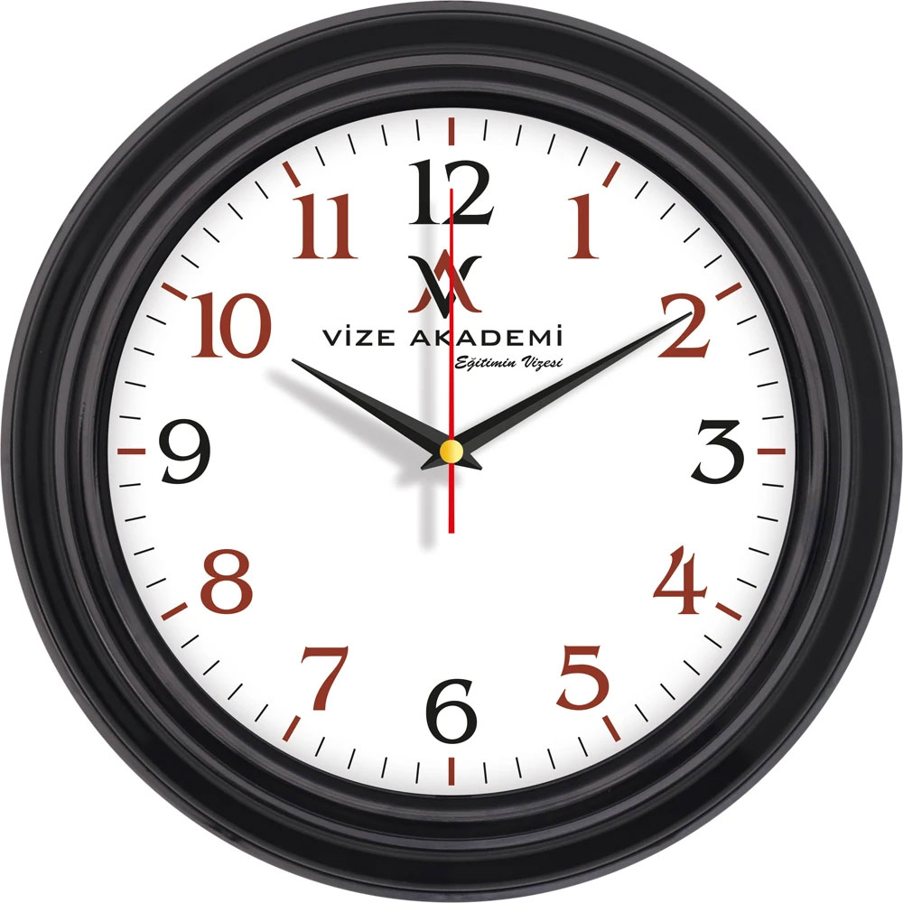 Logo Baskılı Promosyon Plastik Duvar Saati V30-527-S - 527 s