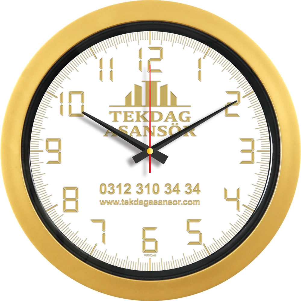 Logo Baskılı Promosyon Plastik Duvar Saati V30-546-AV - 546 a