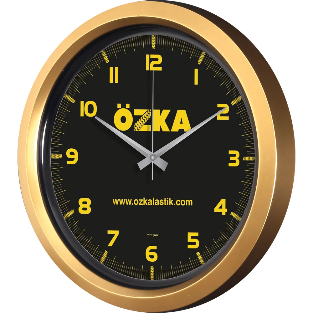 Logo Baskılı Promosyon Plastik Duvar Saati V30-551-AS - 551 as yan