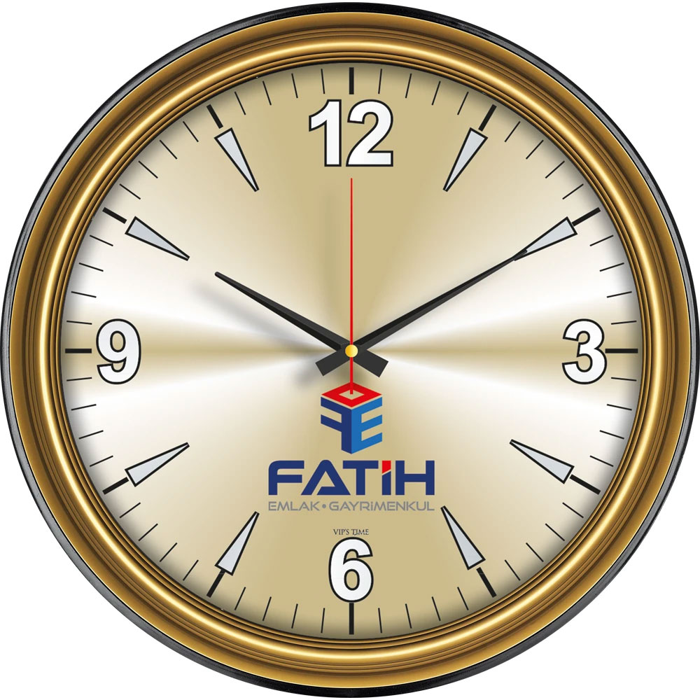 Logo Baskılı Promosyon Plastik Duvar Saati V30-604-A - 604 a