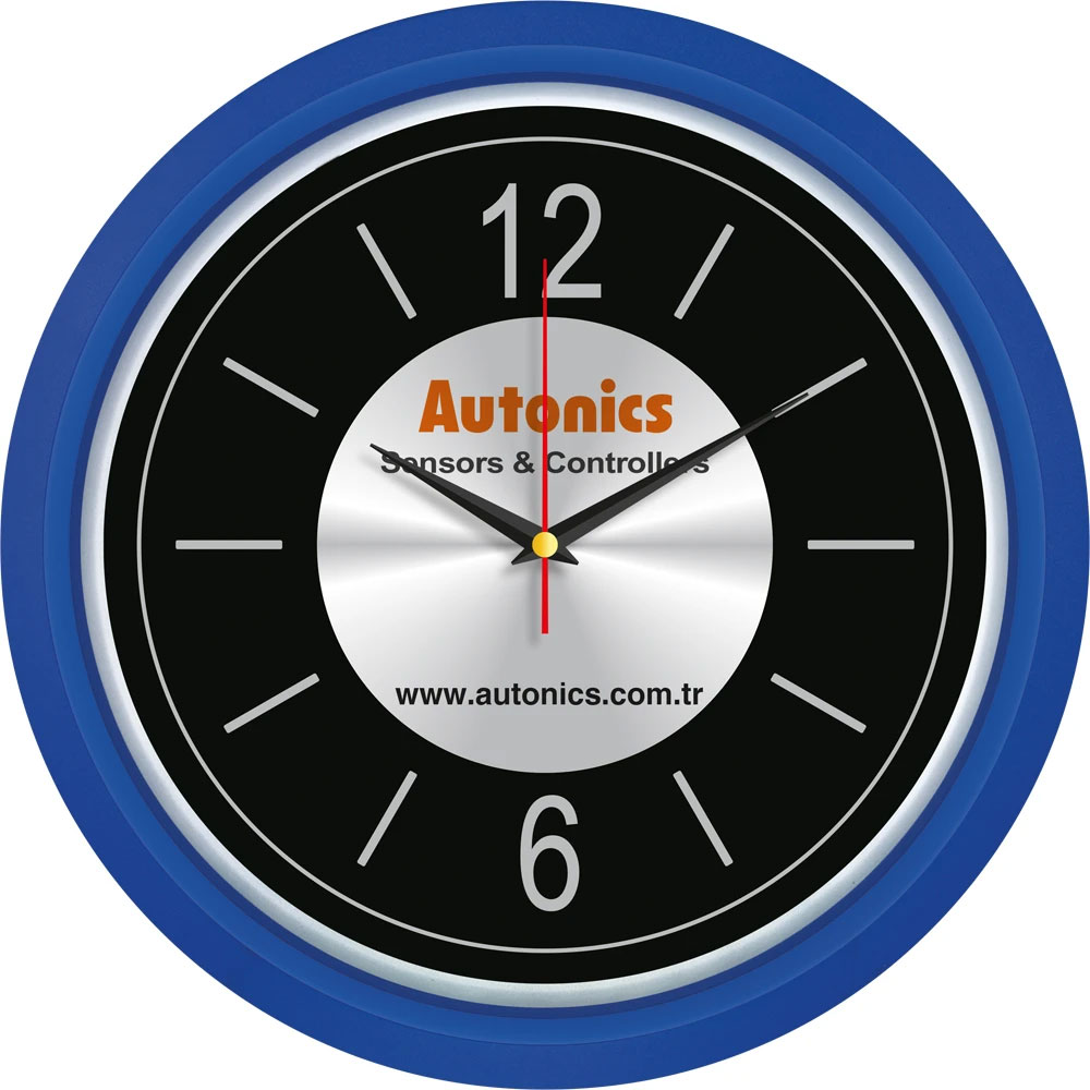 Logo Baskılı Promosyon Plastik Duvar Saati V30-606-L - 606 l