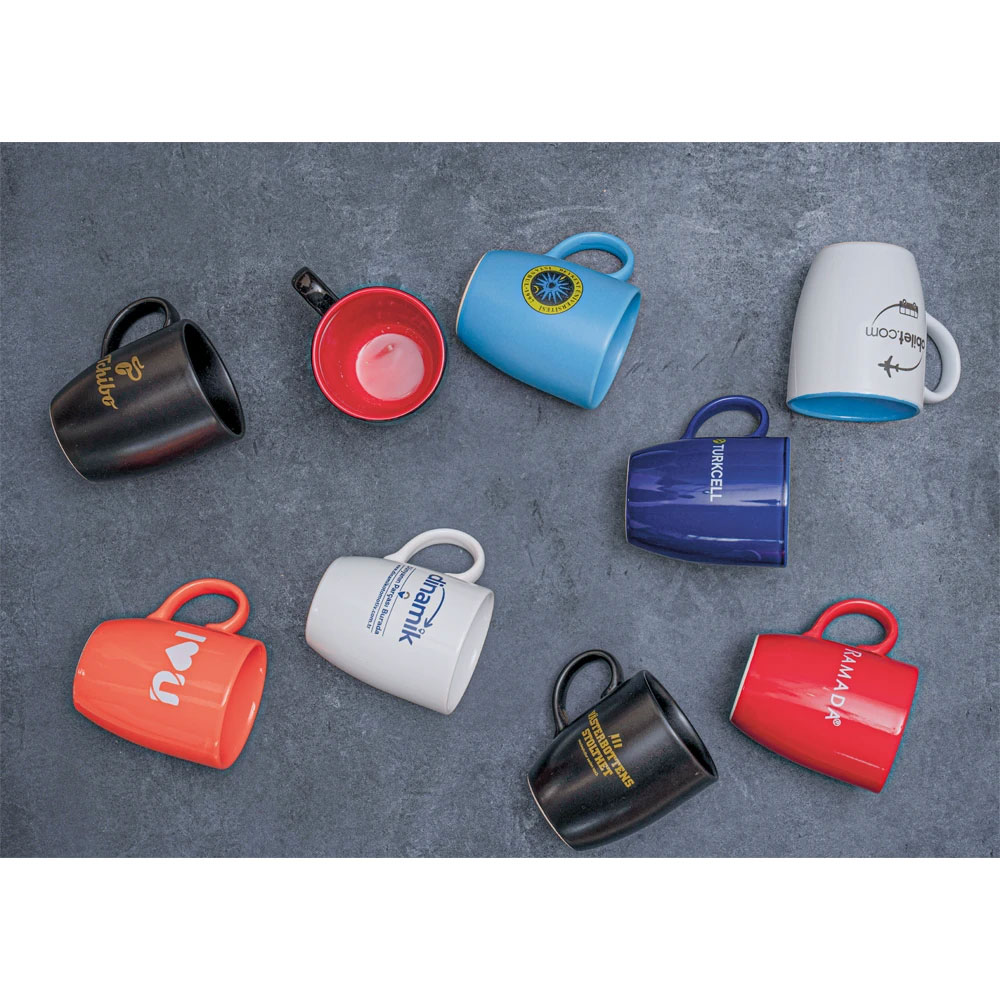 Logo Baskılı Promosyon Seramik / Porselen Kupa Nergis - nergis konsept