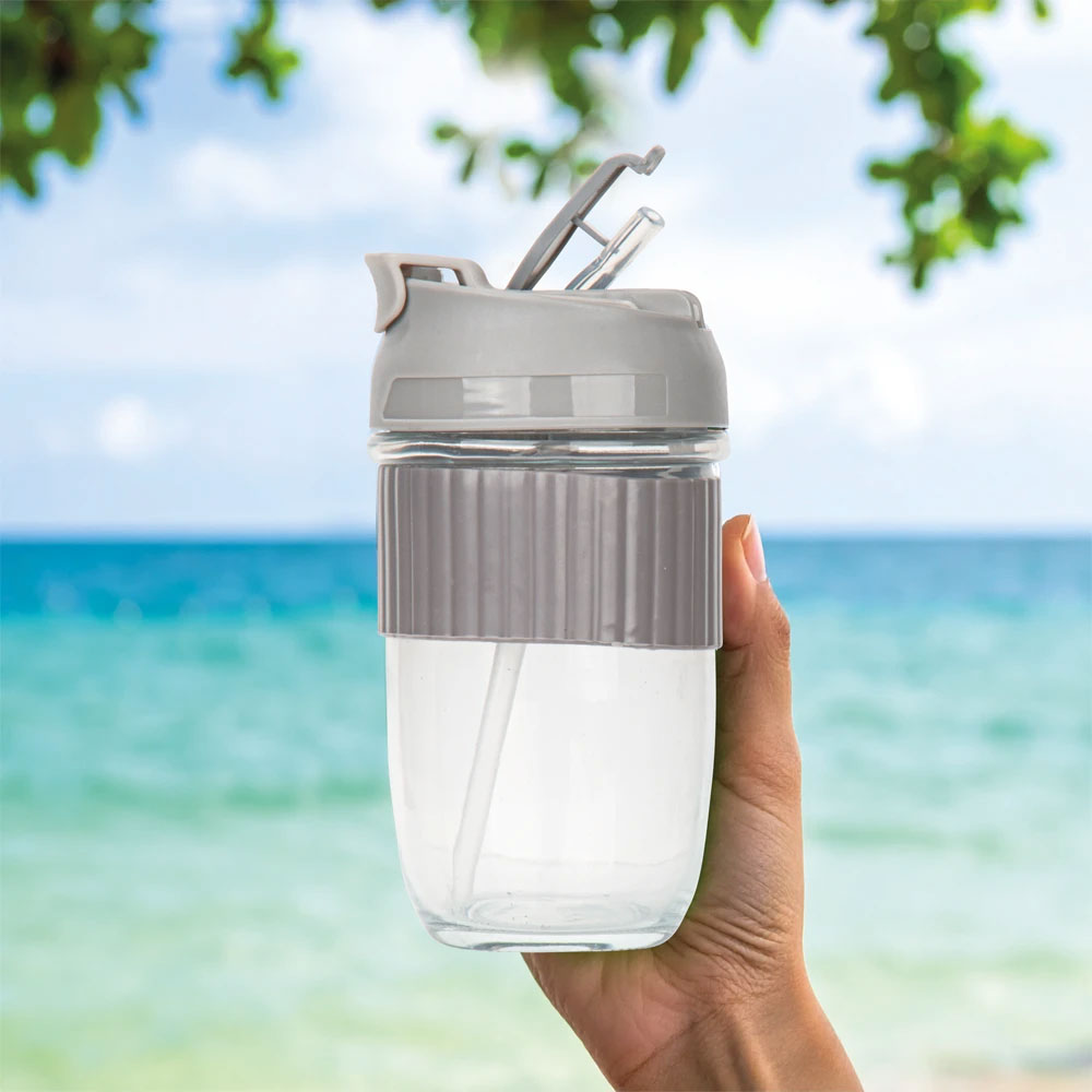 Logo Baskılı Promosyon Emzikli Cam Matara CB-04 - cb 04 konsept