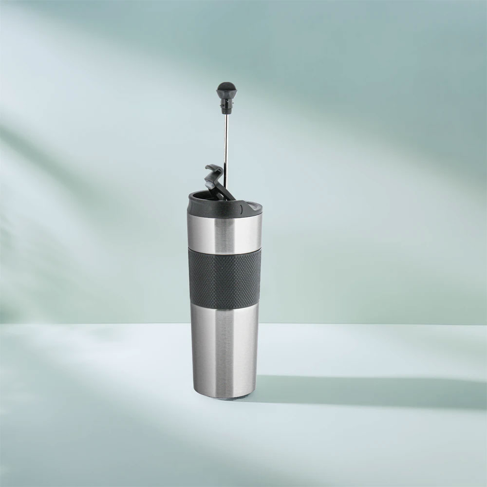 Logo Baskılı Promosyon French Press Termos Siyah 3554-S - 3554 konsept